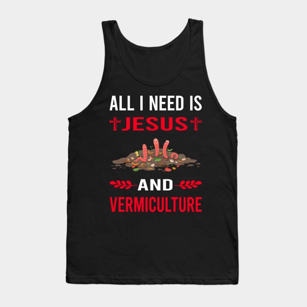 I Need Jesus And Vermiculture Worm Farming Farmer Vermicompost Vermicomposting Tank Top by Good Day